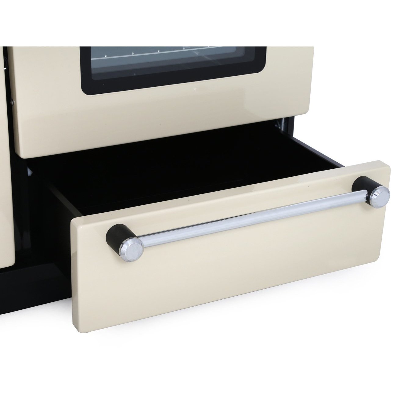 Rangemaster KCH110ECBL/C 110cm Ceramic Range Cooker Kitchener Black / Chrome, B Rated