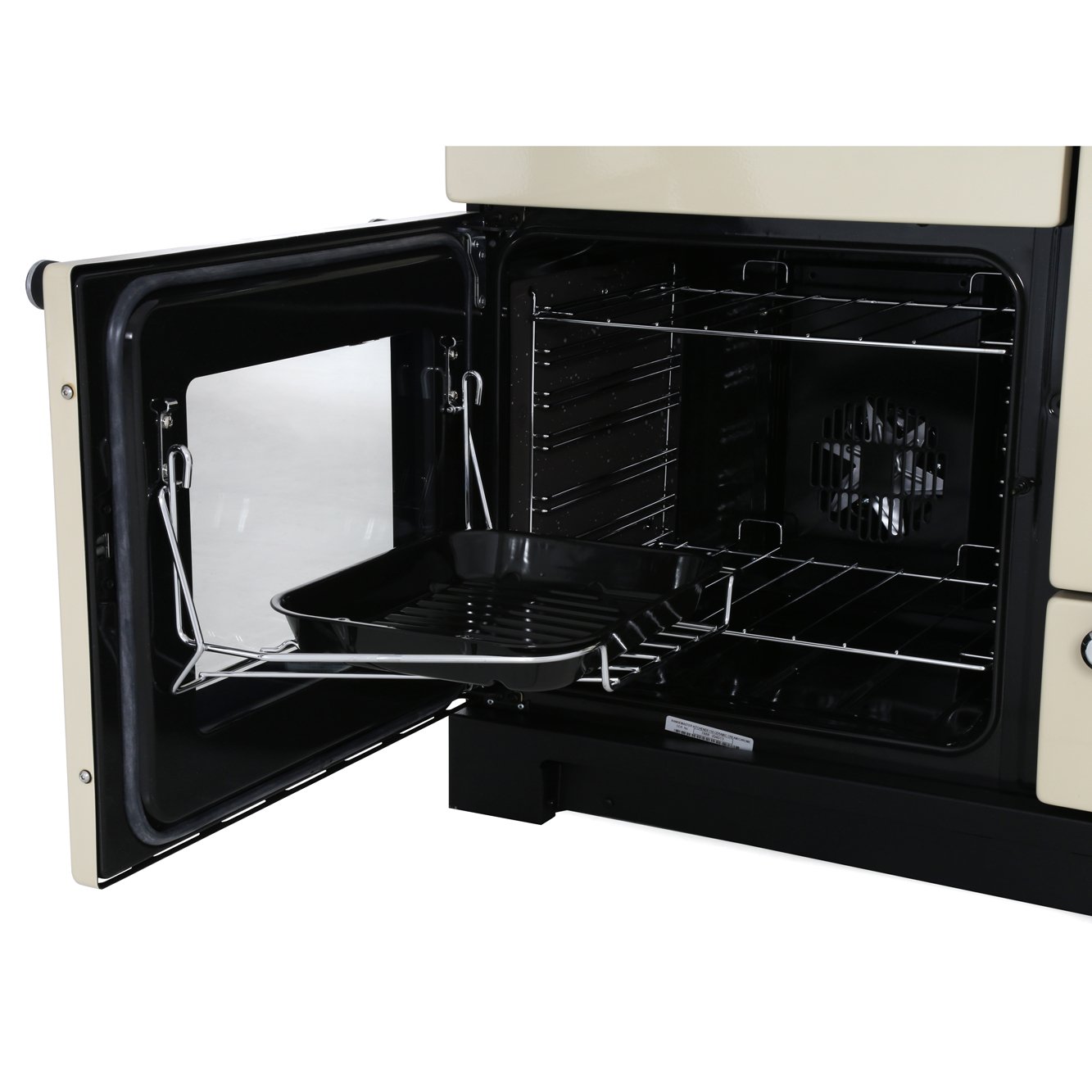 Rangemaster KCH110ECCR/C 110cm Ceramic Range Cooker Kitchener Cream / Chrome, A Rated