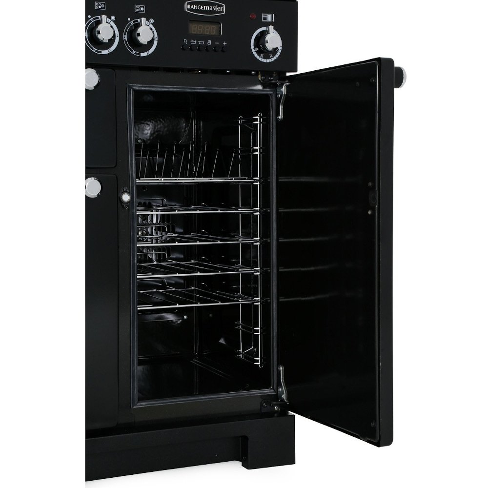 Rangemaster KCH90ECCR/C 90cm Ceramic Range Cooker Kitchener Cream / Chrome, A Rated