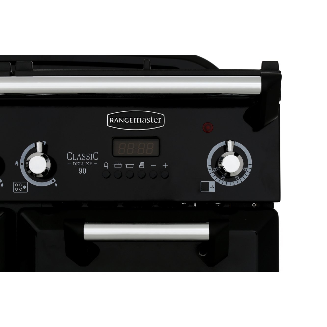 Rangemaster CDL90DFFCR/C 90cm Dual Fuel Range Cooker Classic Deluxe Cream / Chrome, A Rated