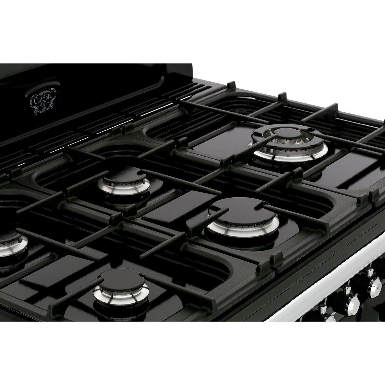 Rangemaster CDL90DFFCR/C 90cm Dual Fuel Range Cooker Classic Deluxe Cream / Chrome, A Rated