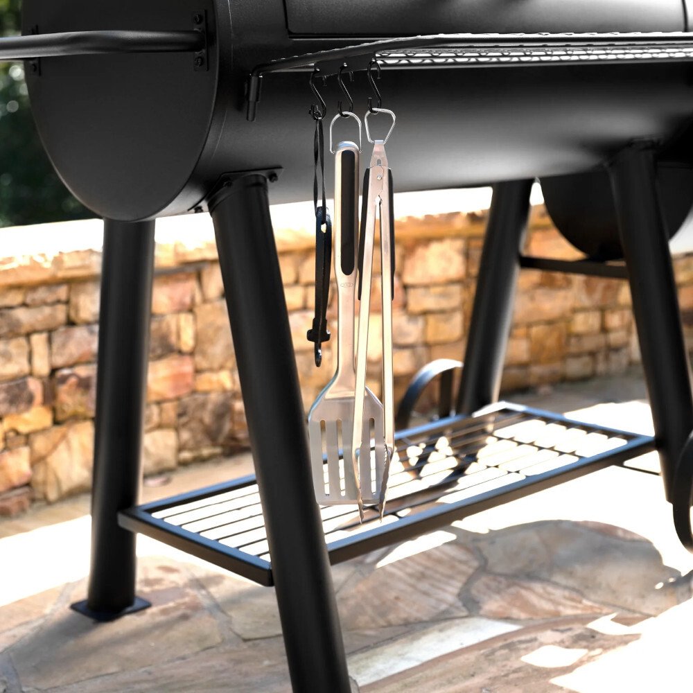 Char-Griller CG30044223 Competition Pro Offset Smoker & Grill, Black