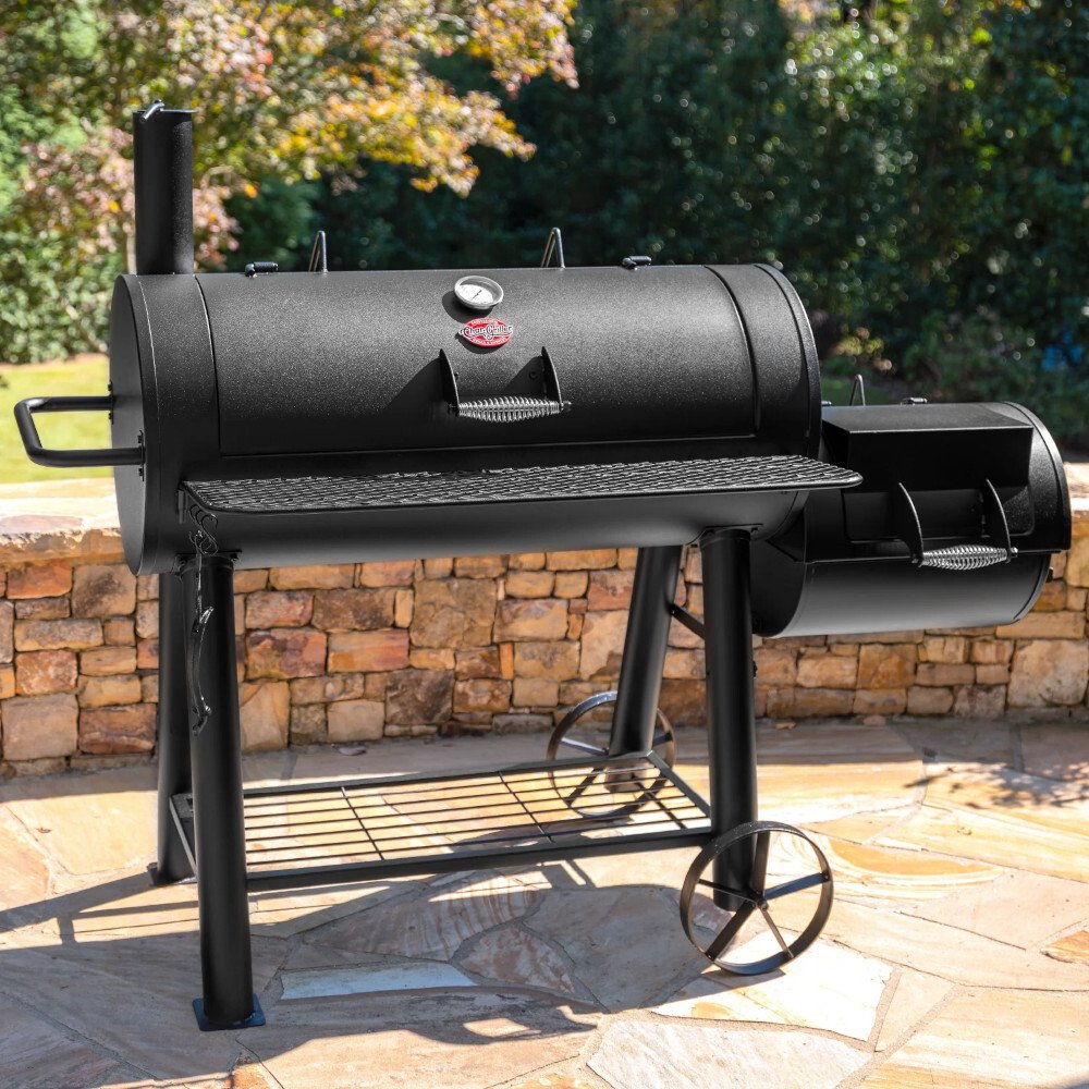 Char-Griller CG30044223 Competition Pro Offset Smoker & Grill, Black
