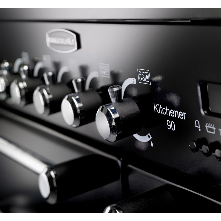 Rangemaster KCH90DFFCR/C 90cm Dual Fuel Range Cooker Kitchener Cream / Chrome, A Rated