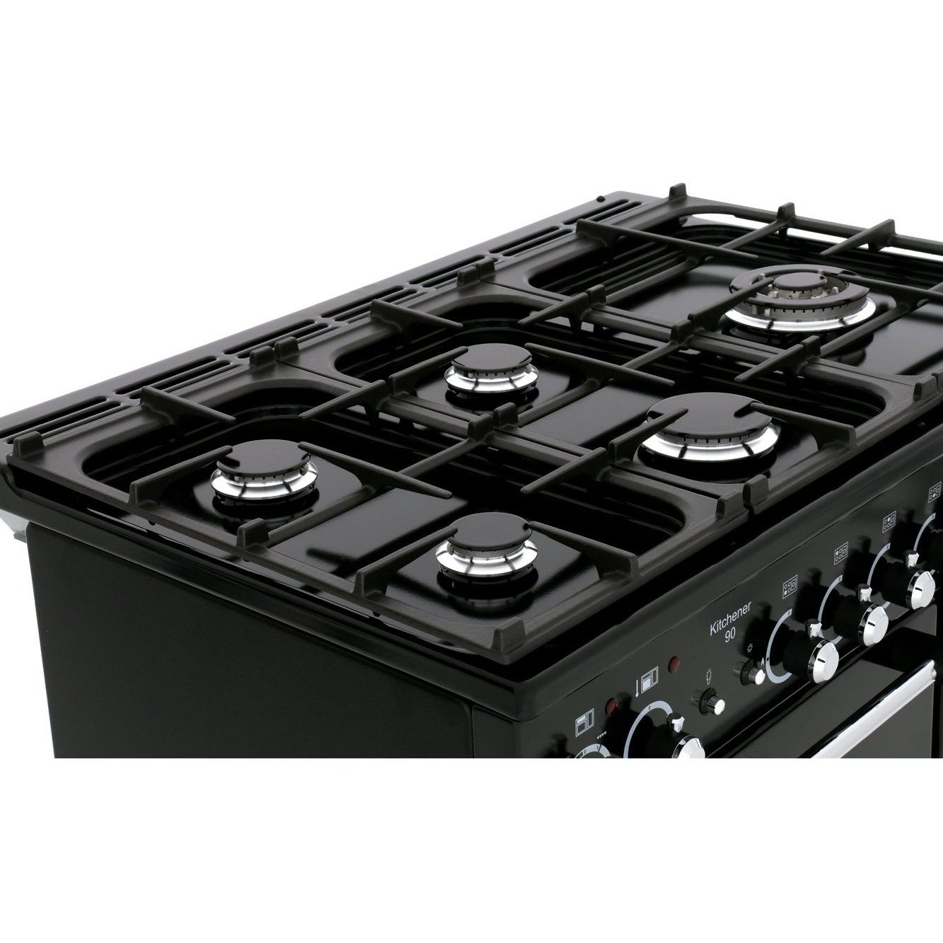 Rangemaster KCH90DFFCR/C 90cm Dual Fuel Range Cooker Kitchener Cream / Chrome, A Rated