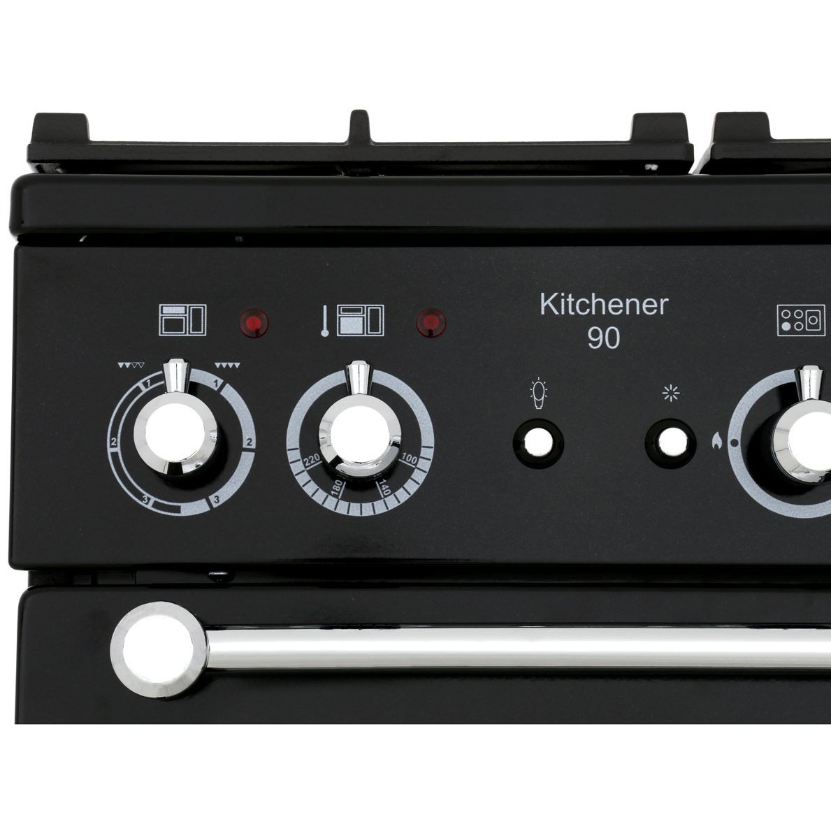 Rangemaster KCH90DFFCR/C 90cm Dual Fuel Range Cooker Kitchener Cream / Chrome, A Rated