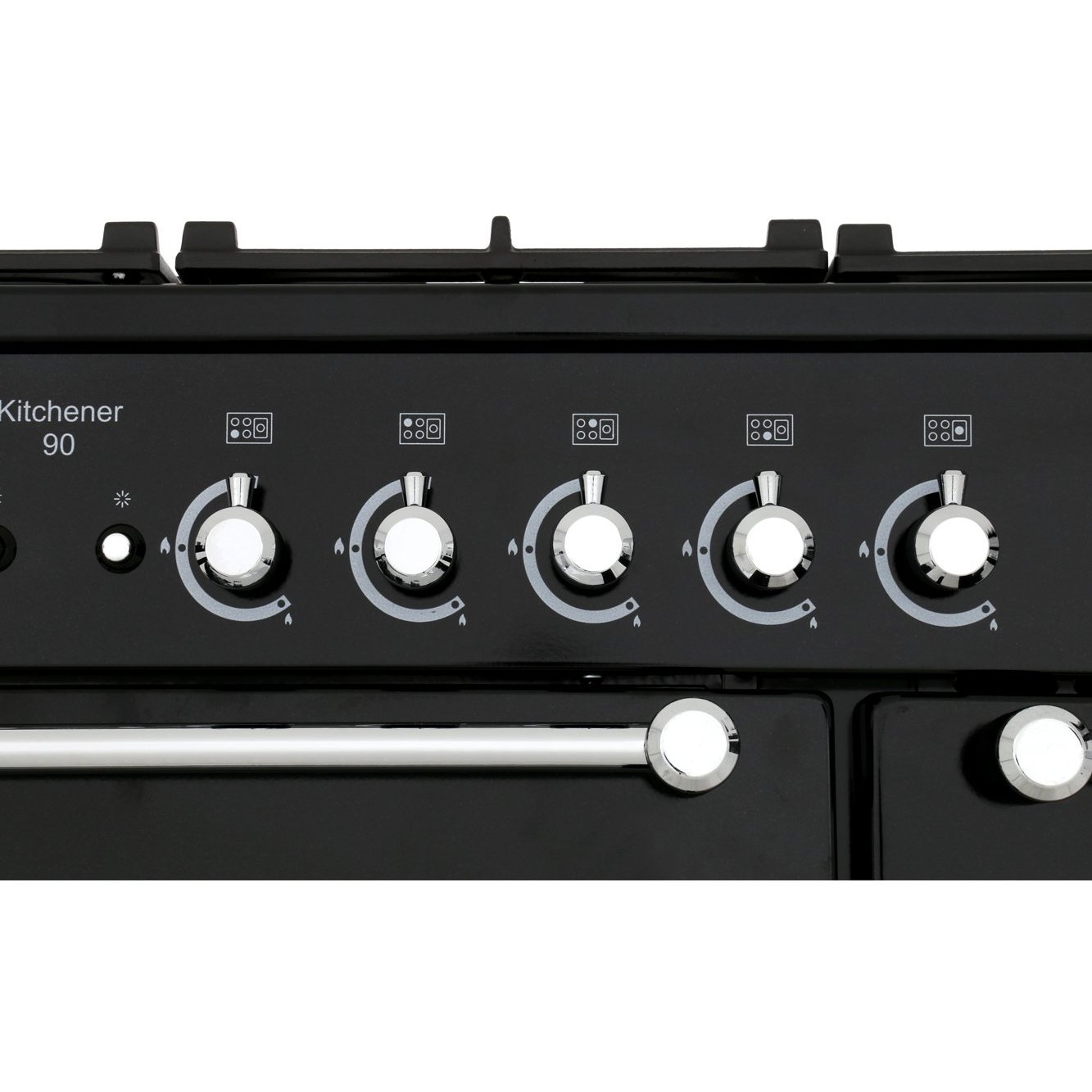 Rangemaster KCH90DFFCR/C 90cm Dual Fuel Range Cooker Kitchener Cream / Chrome, A Rated