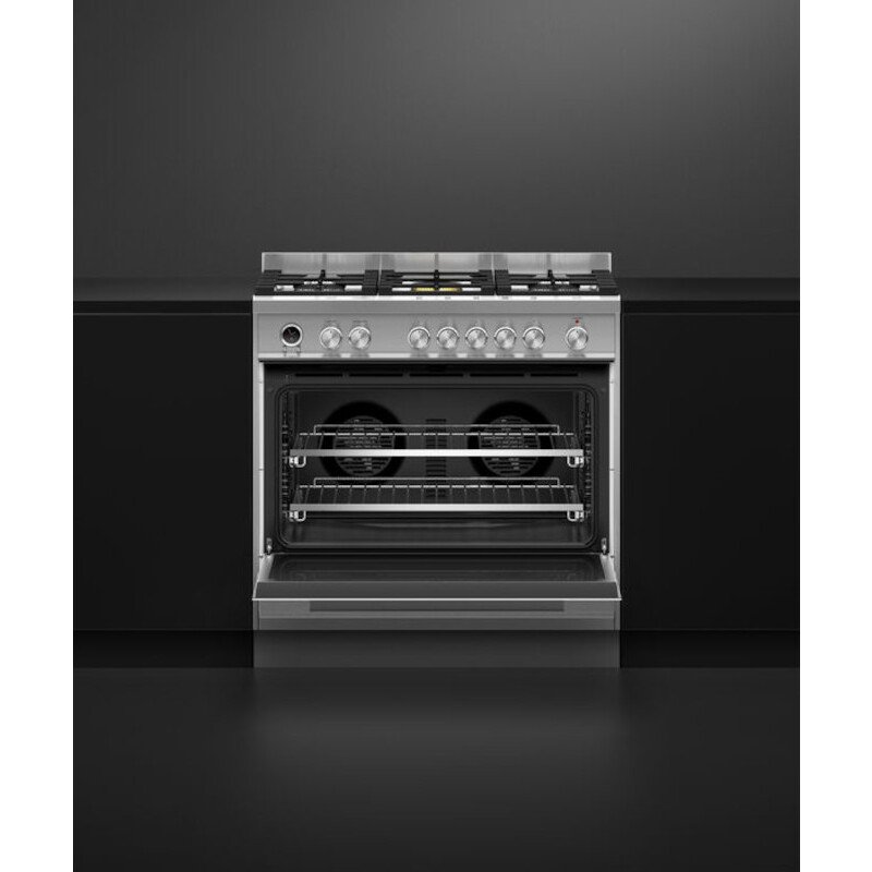 Fisher & Paykel OR90SDG6X1 Series 9 Contemporary 90cm Dual Fuel Range Cooker, Stainless Steel, A Rated