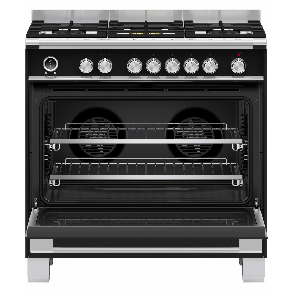 Fisher & Paykel OR90SCG6B1 Series 9 Classic 90cm Dual Fuel Range Cooker, Black, A Rated