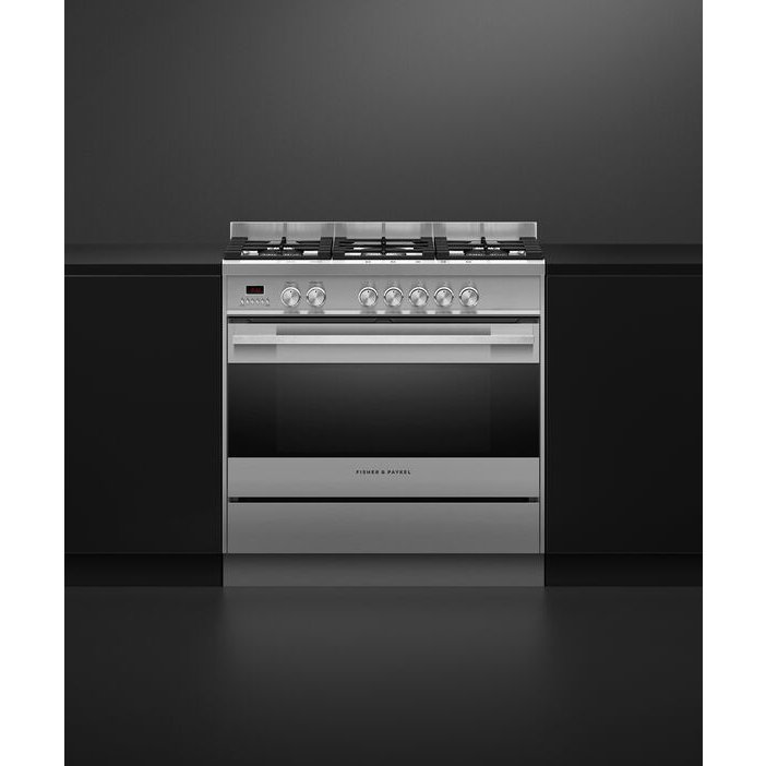 Fisher & Paykel OR90SDG4X1 Series 7 Contemporary 90cm Dual Fuel Range Cooker, Stainless Steel, A Rated