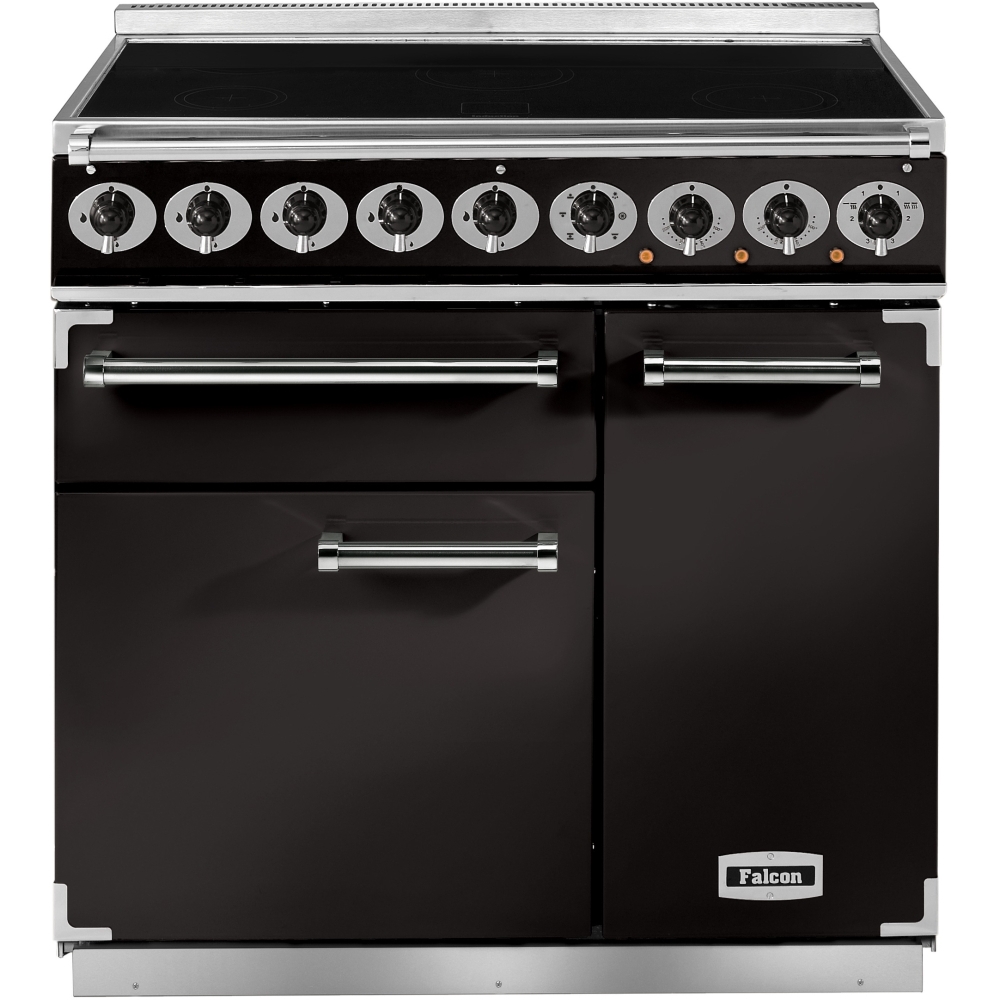 Buy Falcon 900 Deluxe Black Chrome 90cm Electric Induction Range Cooker