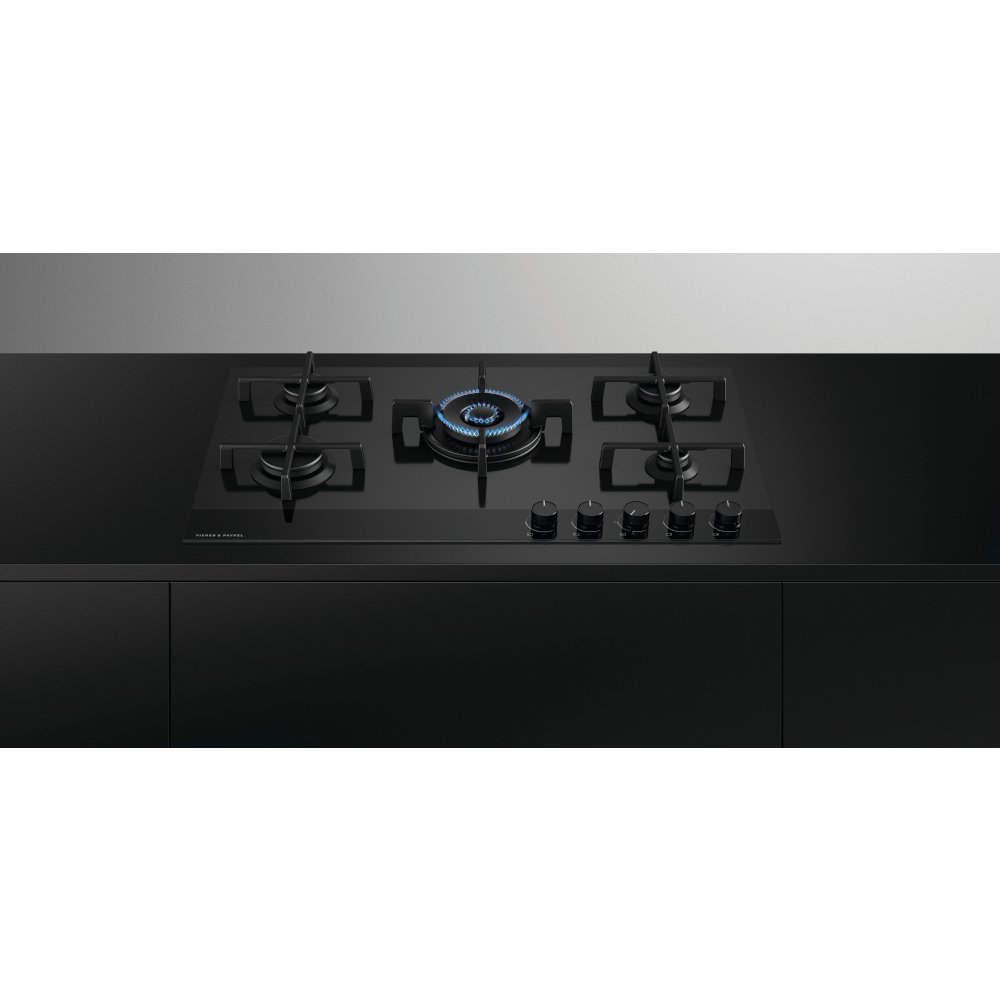 Fisher & Paykel CG905DNGGB4 90cm 5 Burner Gas Hob, Black