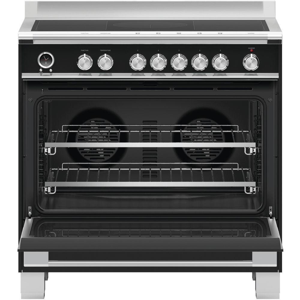 Fisher & Paykel OR90SCI6B1 Series 9 Classic 90cm Induction Range Cooker, Black, A Rated