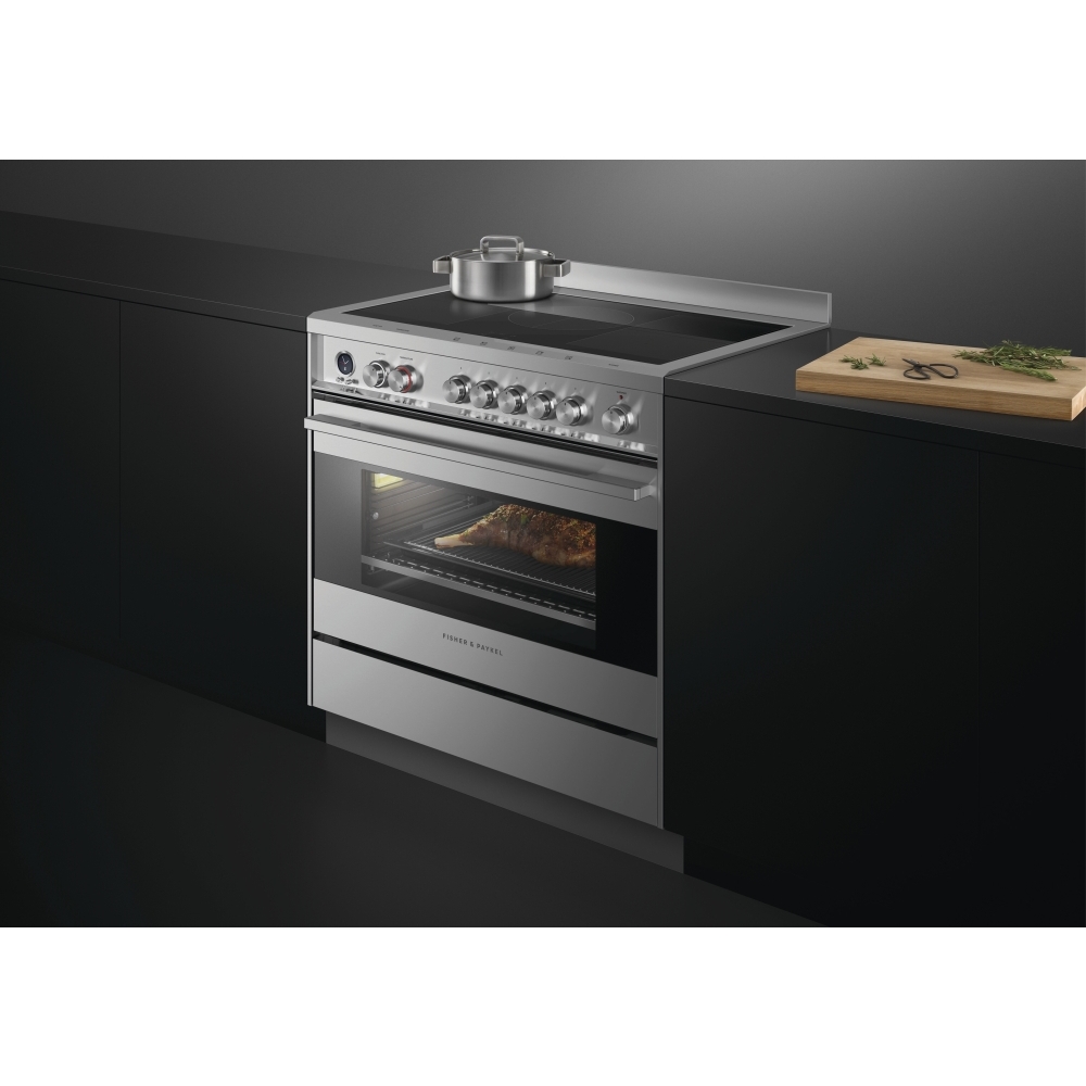 Fisher & Paykel OR90SDI6X1 Series 9 Contemporary 90cm Induction Range Cooker, Stainless Steel, A Rated