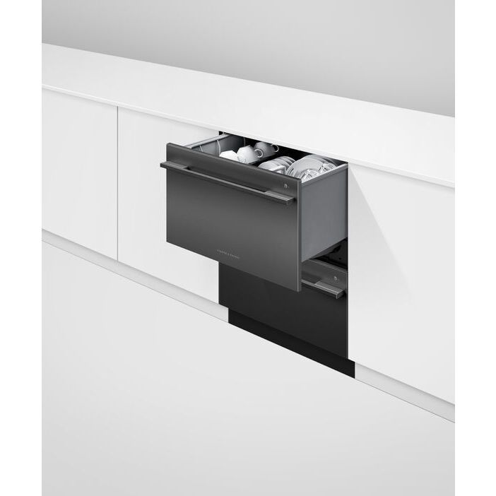 Fisher & Paykel DD60DDFHB9 Series 9 Contemporary Integrated Double DishDrawer&trade; Dishwasher, 12 Place Settings, E Rated