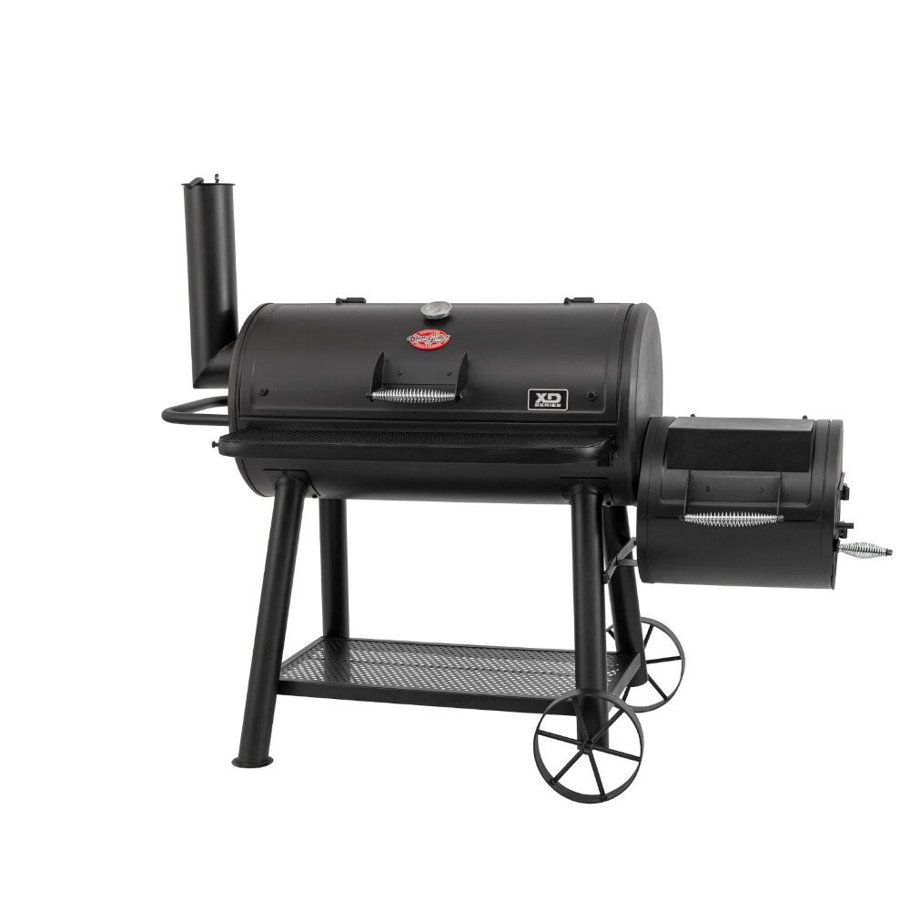 Char-Griller 8250 Grand Champ Offset Smoker & Grill, Black