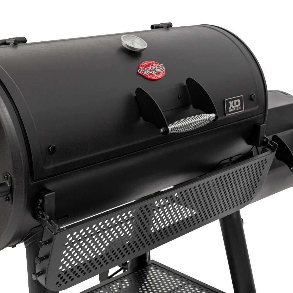 Char-Griller 8250 Grand Champ Offset Smoker & Grill, Black