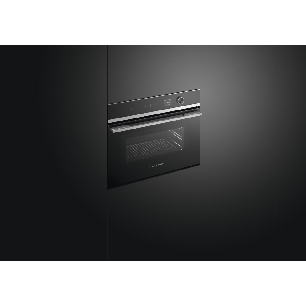Fisher & Paykel OM60NDLX1 Built-In Combination Microwave Oven, Stainless Steel