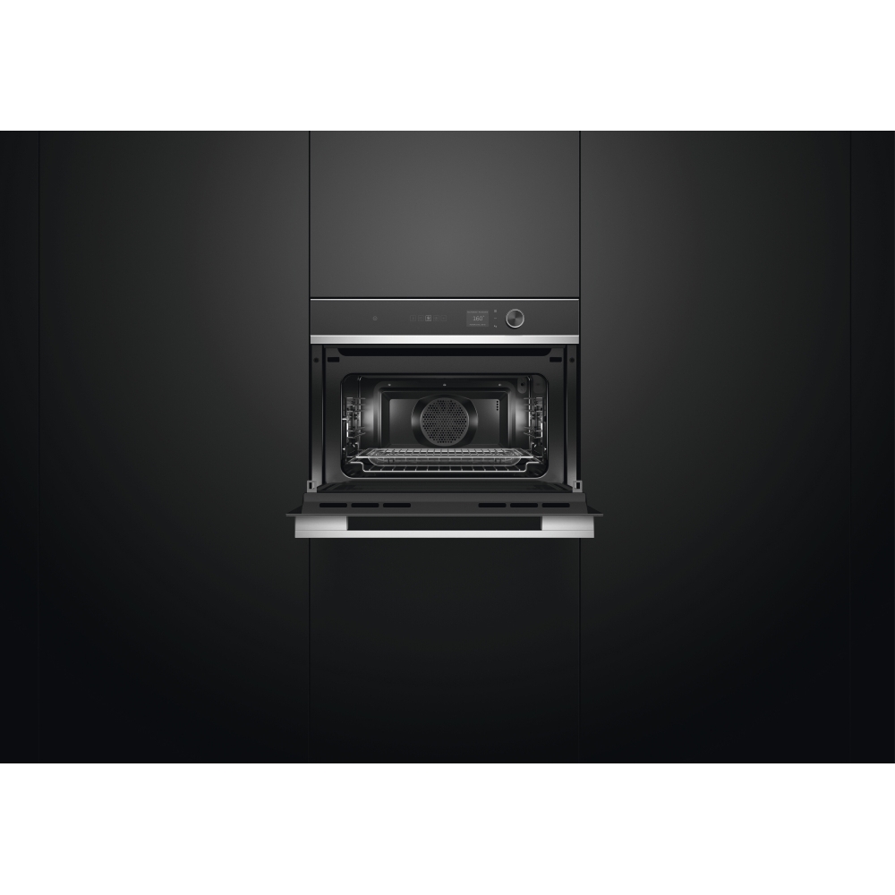 Fisher & Paykel OM60NDLX1 Built-In Combination Microwave Oven, Stainless Steel