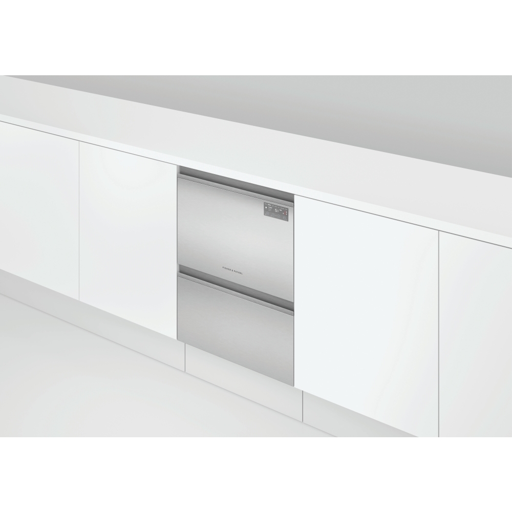 Fisher & Paykel DD60D2HNX9 Series 7 Contemporary Integrated Double DishDrawer&trade; Dishwasher, 12 Place Settings, E Rated