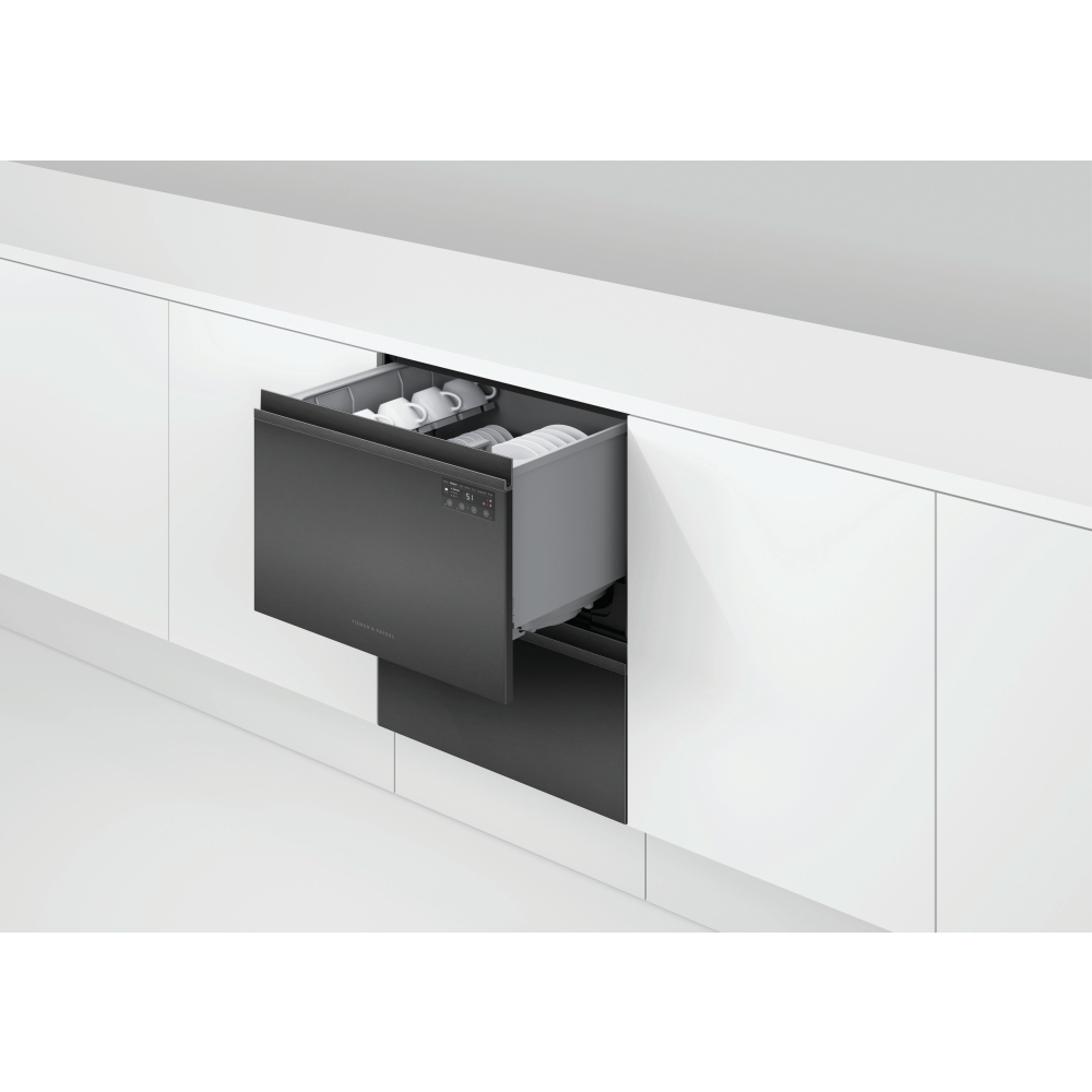 Fisher & Paykel DD60D2HNB9 Series 7 Contemporary Integrated Double DishDrawer&trade; Dishwasher, 12 Place Settings, E Rated