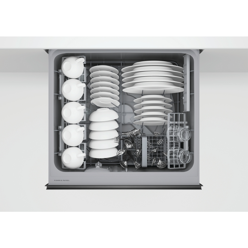 Fisher & Paykel DD60D2HNB9 Series 7 Contemporary Integrated Double DishDrawer&trade; Dishwasher, 12 Place Settings, E Rated