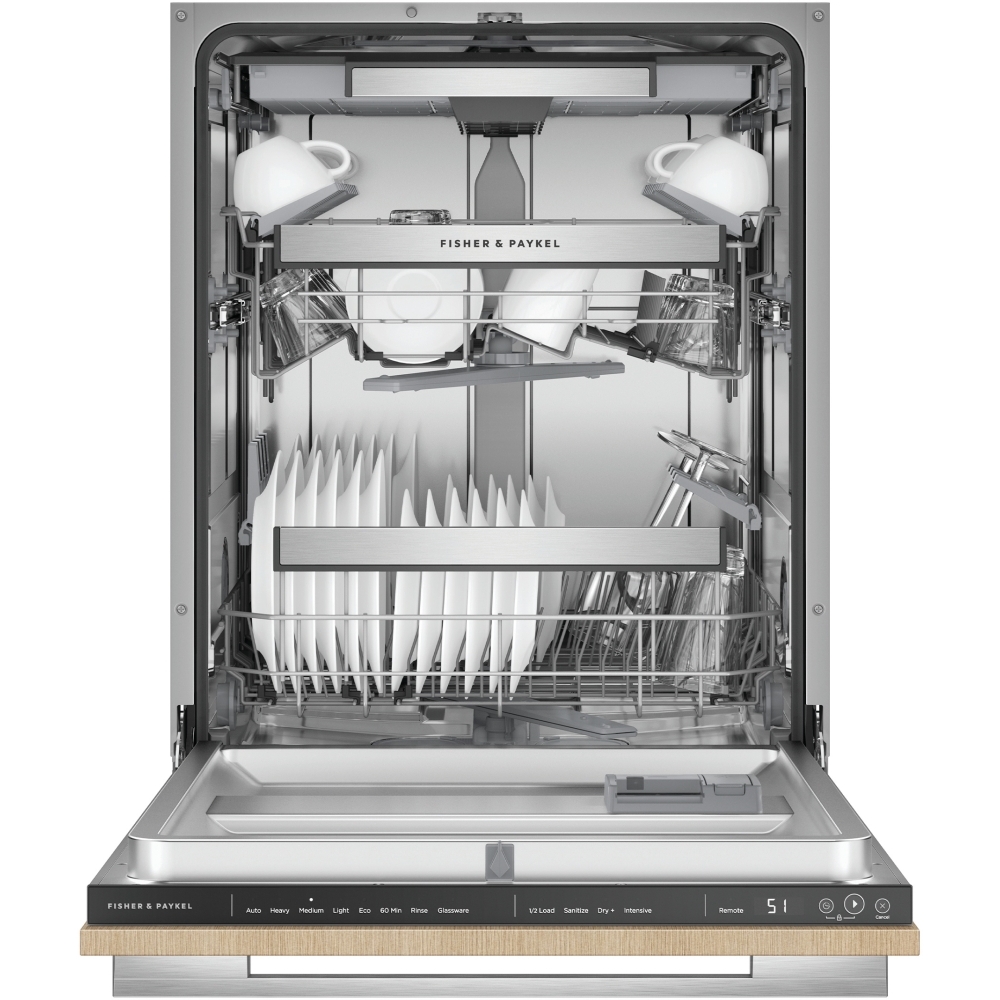 Fisher & Paykel DW60UT4HI2 Fully Integrated Dishwasher, 16 Place Settings, B Rated