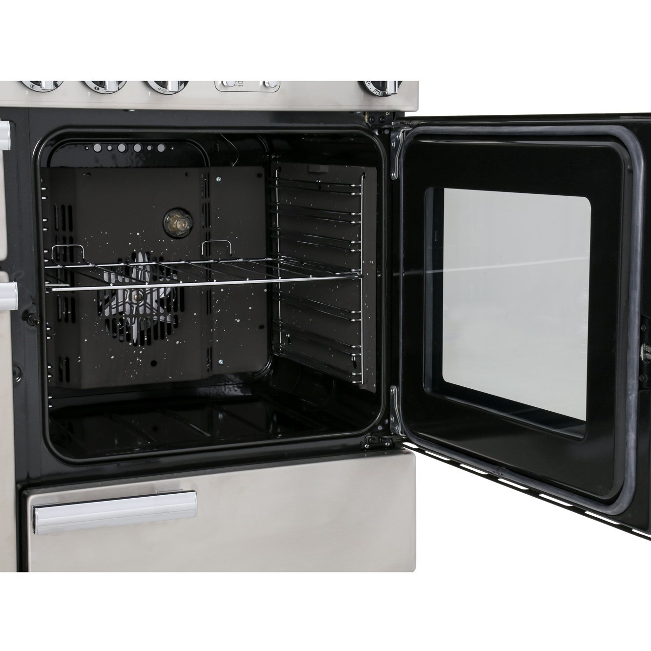 Rangemaster PROP110ECSS/C 110cm Ceramic Range Cooker Professional Plus Stainless Steel / Chrome, A Rated