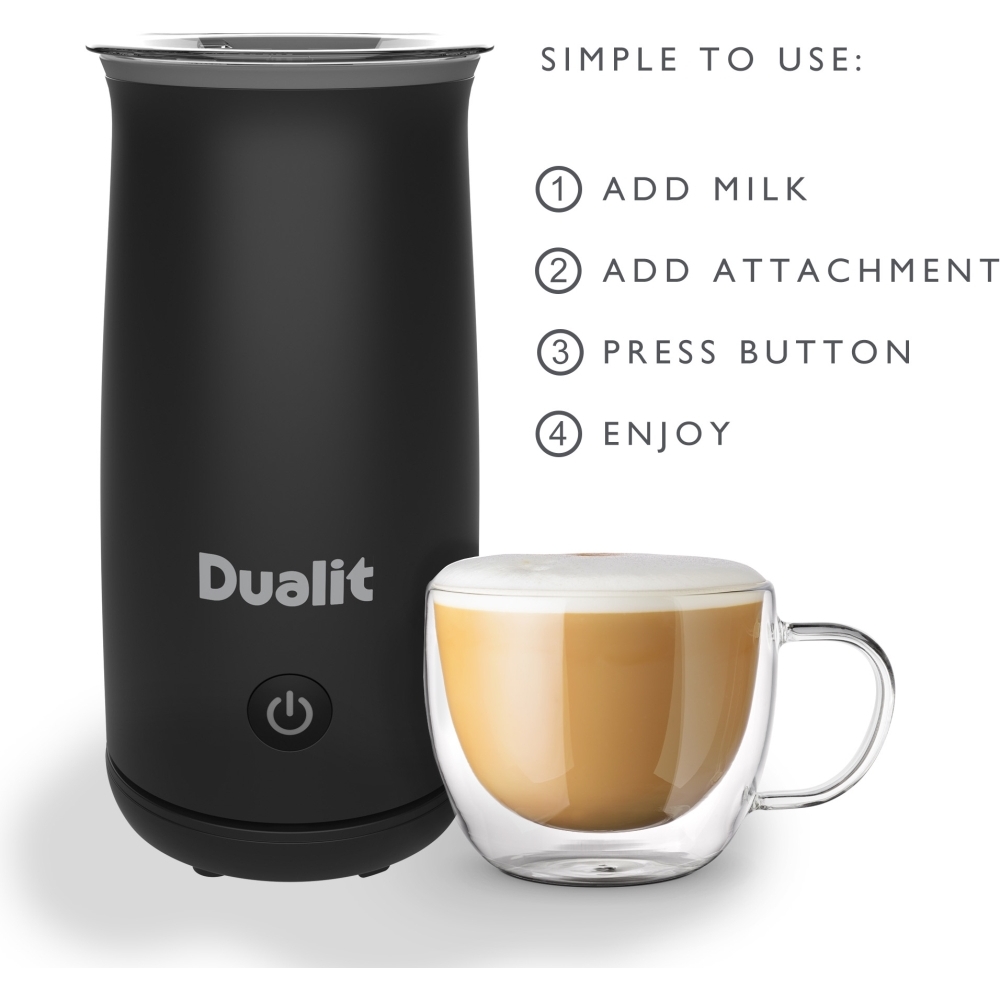 Dualit 84140 Hot Chocolate Maker and Milk Frother, Black