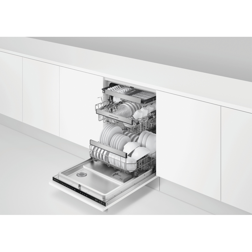 Fisher & Paykel DW60U4HI2 Series 7 Fully Integrated Dishwasher, 16 Place Settings, B Rated
