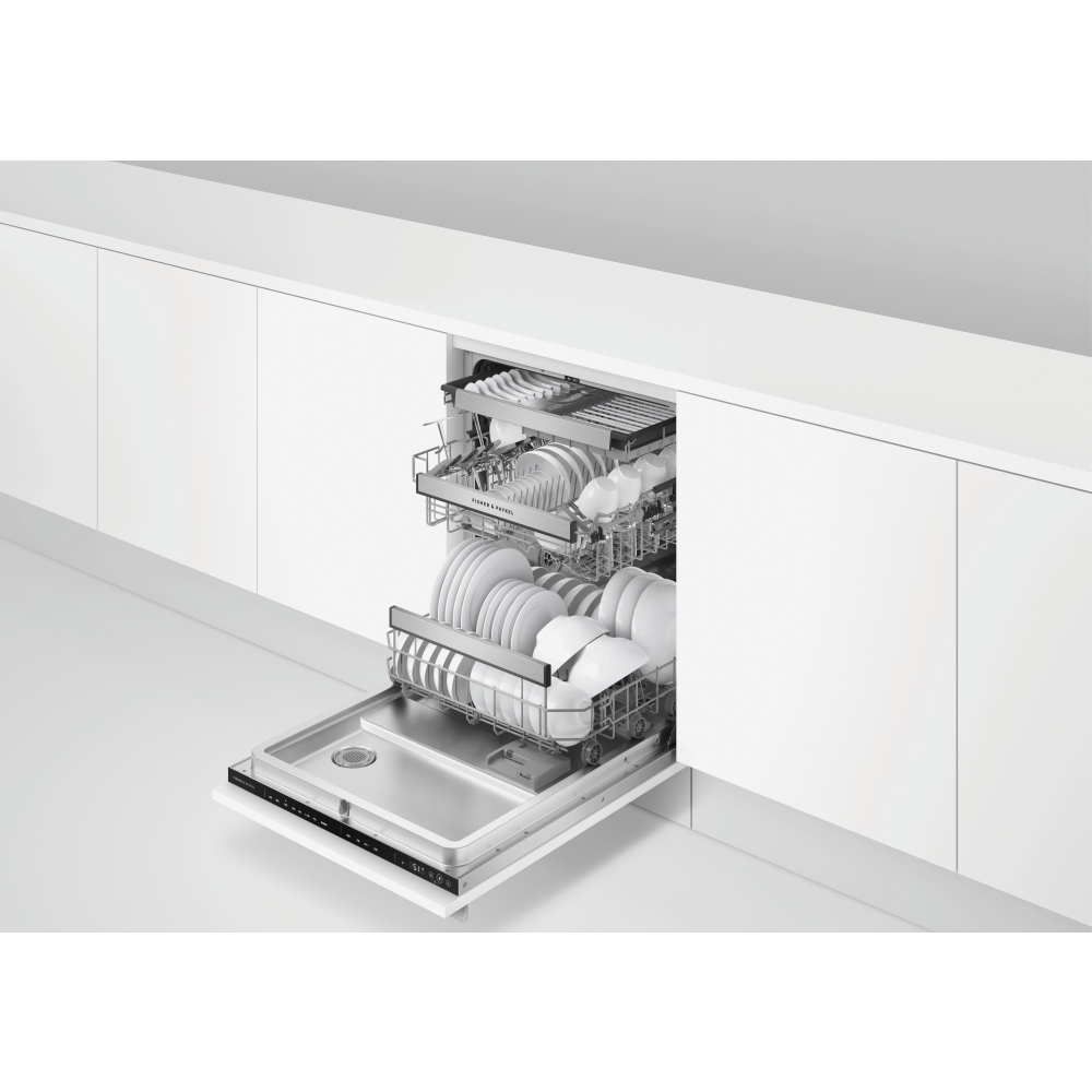 Fisher & Paykel DW60U4HI2 Fully Integrated Dishwasher, 16 Place Settings, B Rated