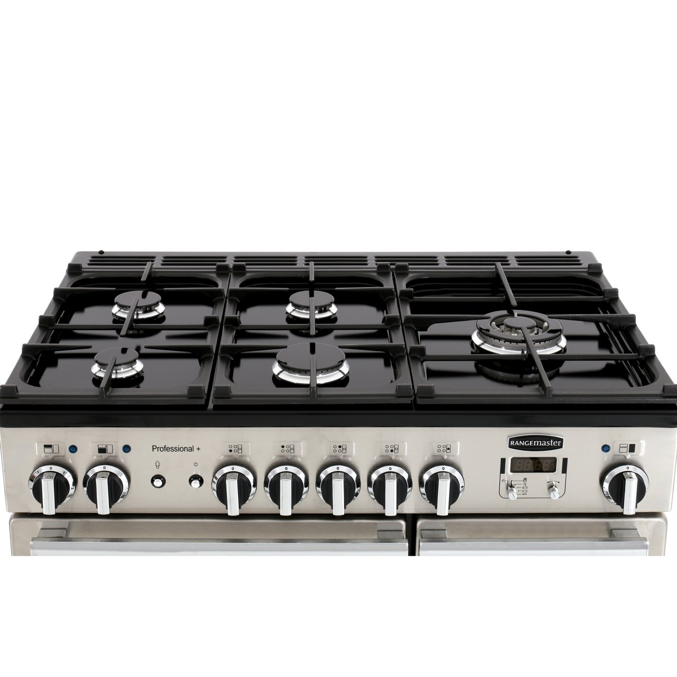 Rangemaster PROP90DFFSS/C 90cm Dual Fuel Range Cooker Professional Plus Stainless Steel / Chrome, A Rated