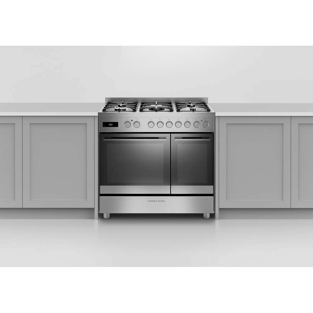Fisher & Paykel OR90L7DBGFX2 90cm Dual Fuel Range Cooker, Stainless Steel, A Rated