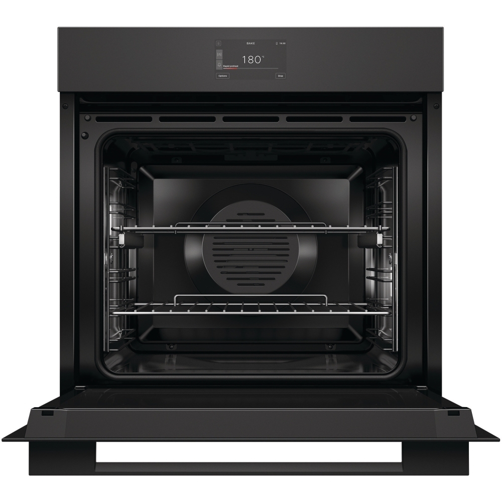 Fisher & Paykel OB60SAMPTB5 Built-In Electric Single Oven with Pyrolytic Cleaning, Black, A+ Rated