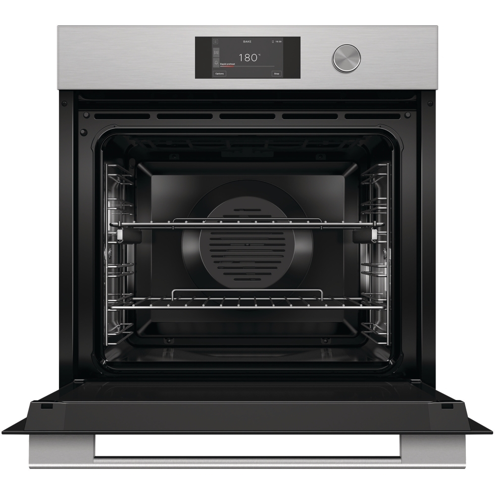 Fisher & Paykel OB60SACPTDX5 Built-In Electric Single Oven with Pyrolytic Cleaning, Silver, A+ Rated