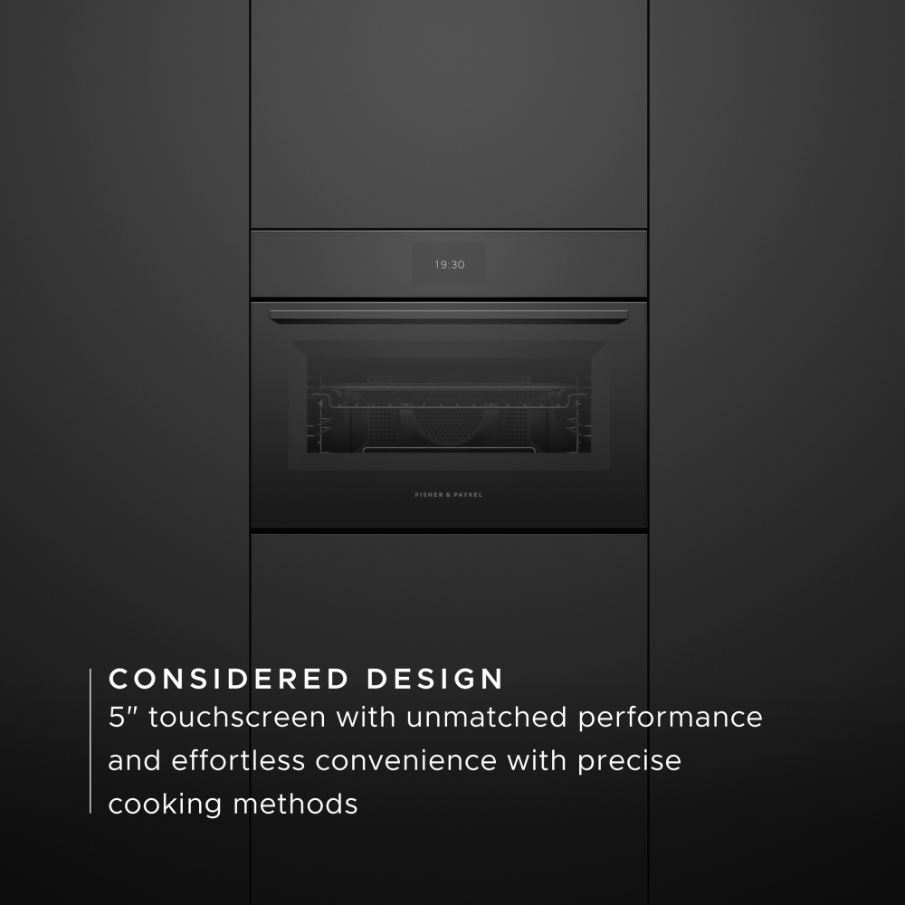 Fisher & Paykel OM60NMTB5 Built-In Combination Microwave Oven, Black