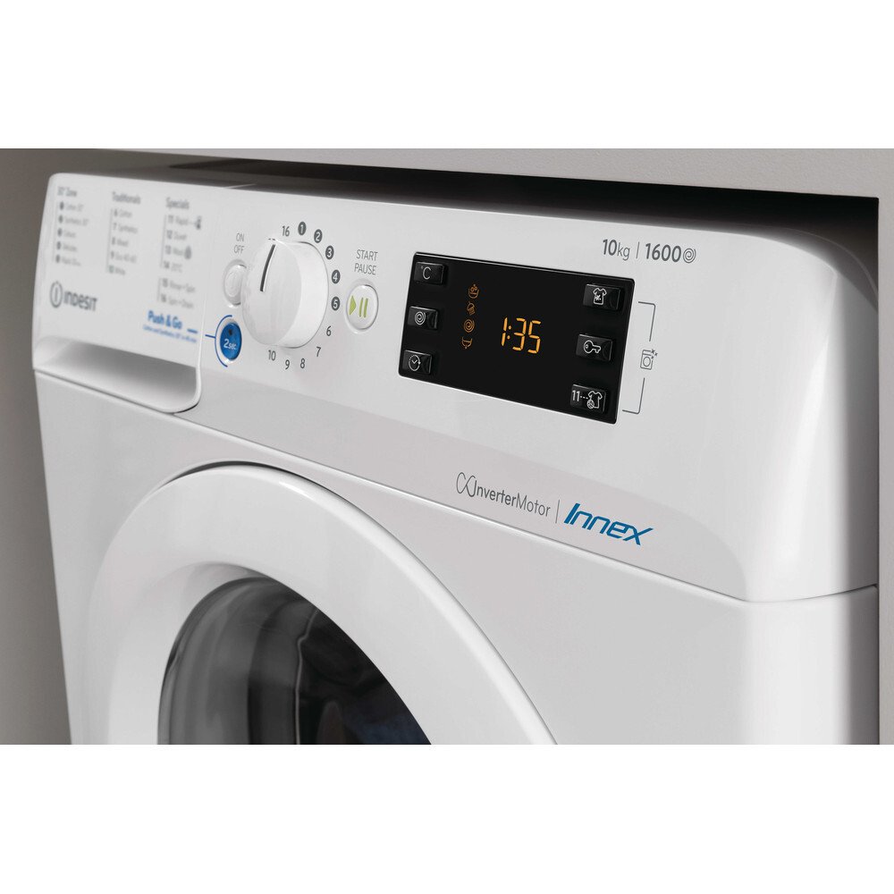 Indesit BWE91496XWUKN Washing Machine, 9kg, 1400 Spin, White, A Rated