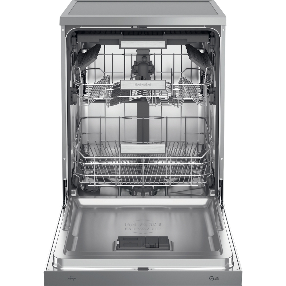 Hotpoint H7FHS51XUK Dishwasher, 15 Place Settings, Silver, B Rated