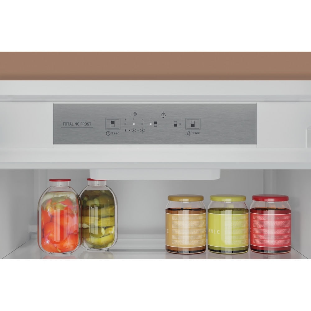 Hotpoint HTC18T322UK Total No Frost Integrated Fridge Freezer, Sliding Hinge, 70/30, E Rated