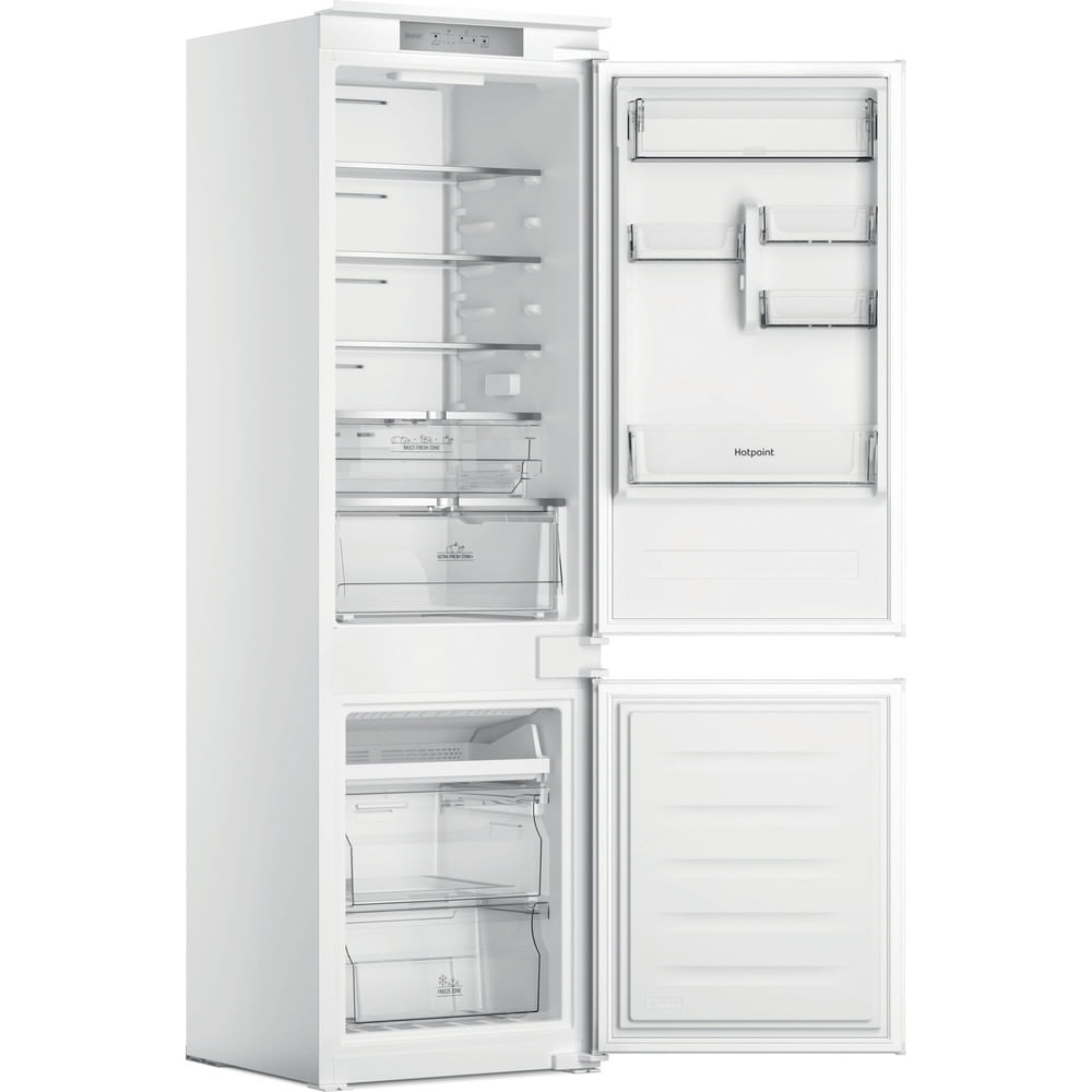 Hotpoint HTC18T322UK Total No Frost Integrated Fridge Freezer, Sliding Hinge, 70/30, E Rated
