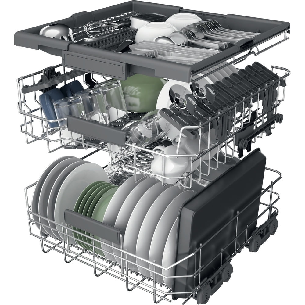 Hotpoint HD7FHP33UK Dishwasher, 15 Place Settings, White, D Rated