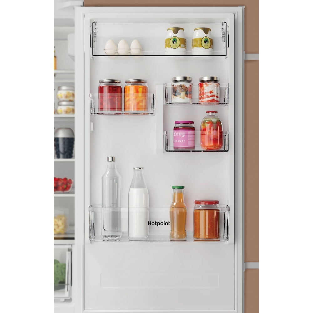 Hotpoint HTC18 T112 UK Total No Frost Integrated Fridge Freezer, Sliding Hinge, 70/30, E Rated