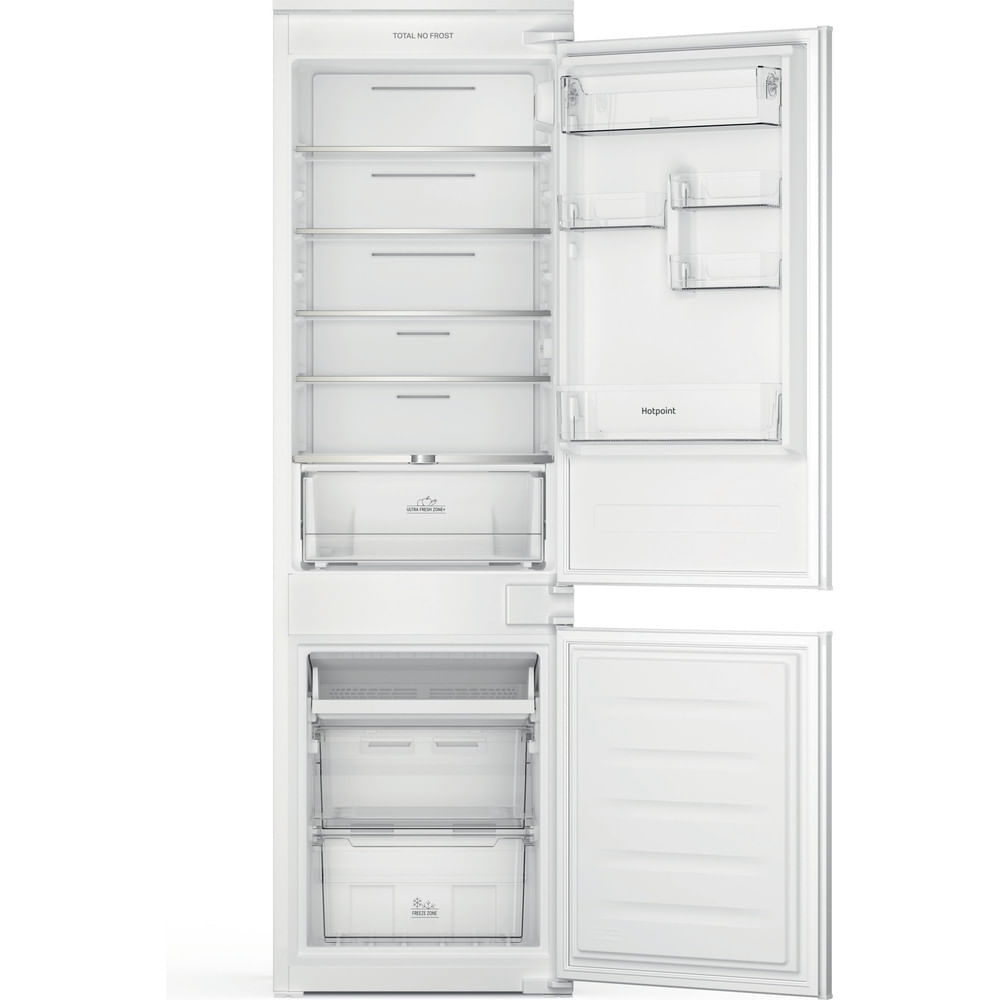 Hotpoint HTC18 T112 UK Total No Frost Integrated Fridge Freezer, Sliding Hinge, 70/30, E Rated