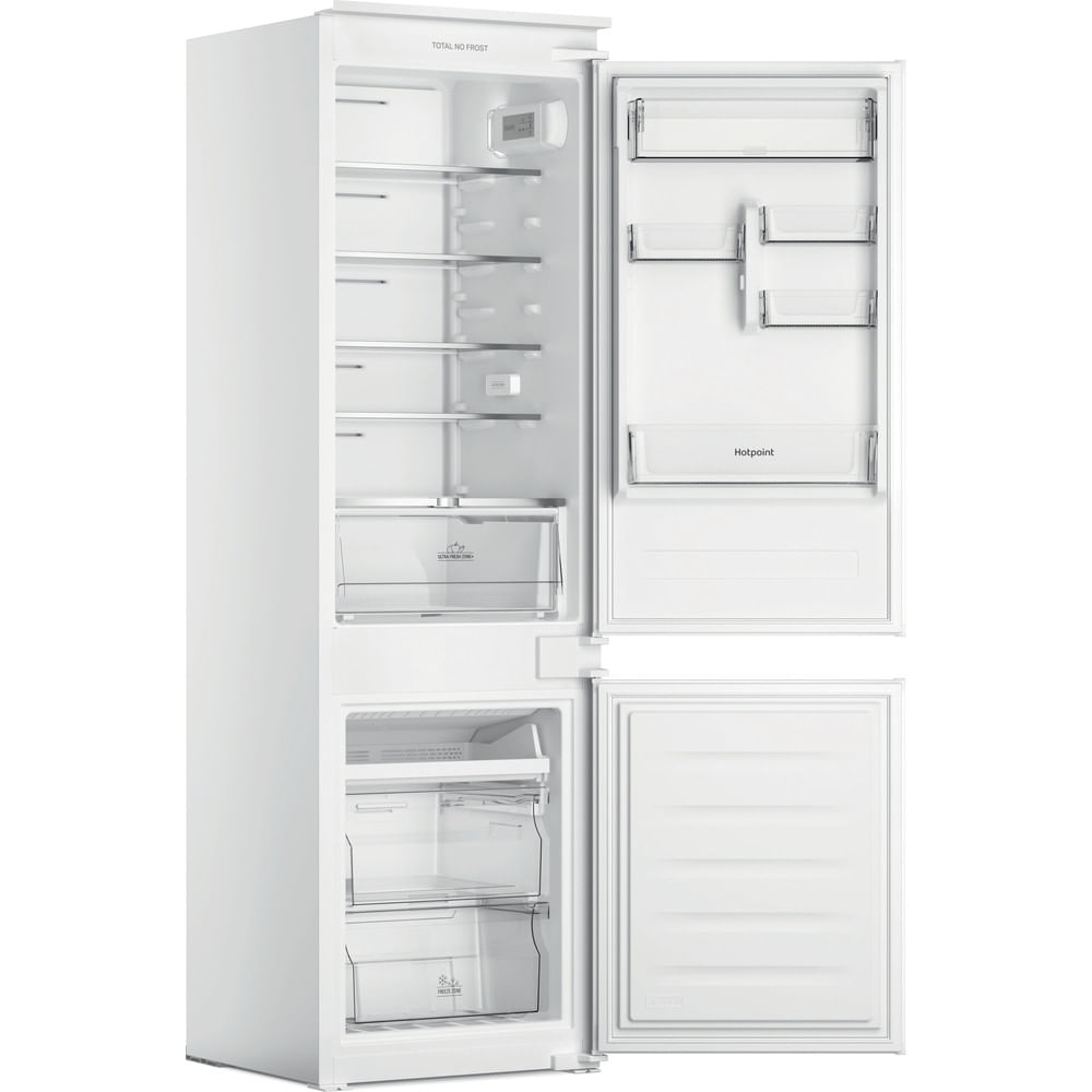 Hotpoint HTC18 T112 UK Total No Frost Integrated Fridge Freezer, Sliding Hinge, 70/30, E Rated