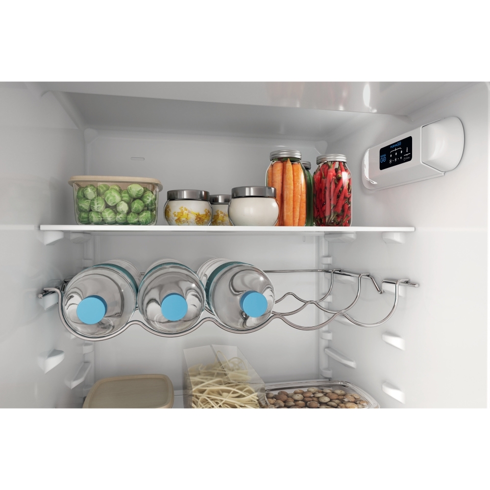 Indesit INC18D011B1 Low Frost Integrated Fridge Freezer, Sliding Hinge, 70/30, E Rated
