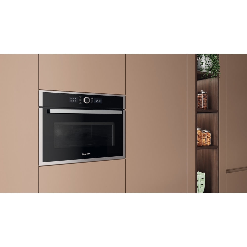 Hotpoint HMW47HMXUK Built-In Microwave with Grill, Stainless Steel