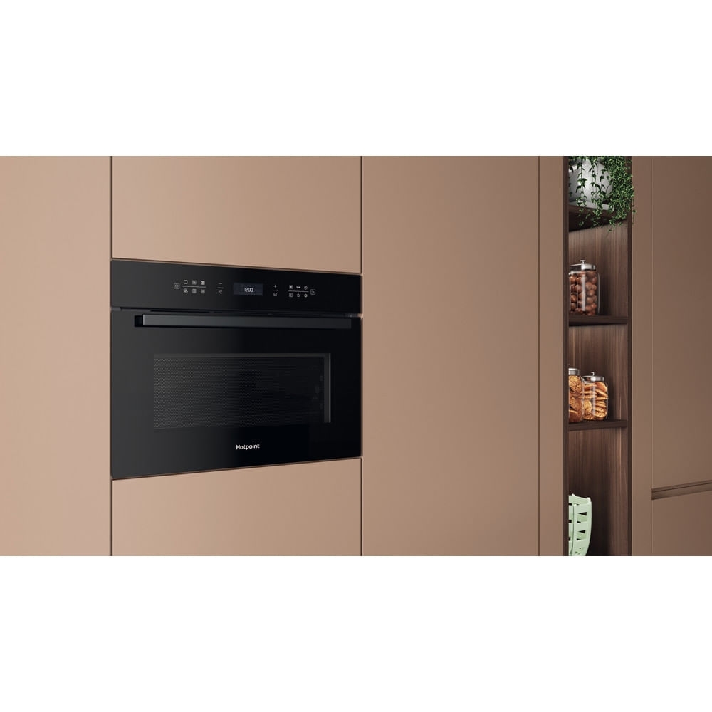 Hotpoint HCW6O7HTSBUK Class 6 Compact Oven with Microwave and Cook 3, Black