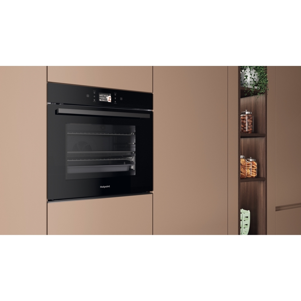 Hotpoint HOI98PT2SBUK Built-In Electric Single Oven with Pyrolytic Cleaning, Black, A+ Rated