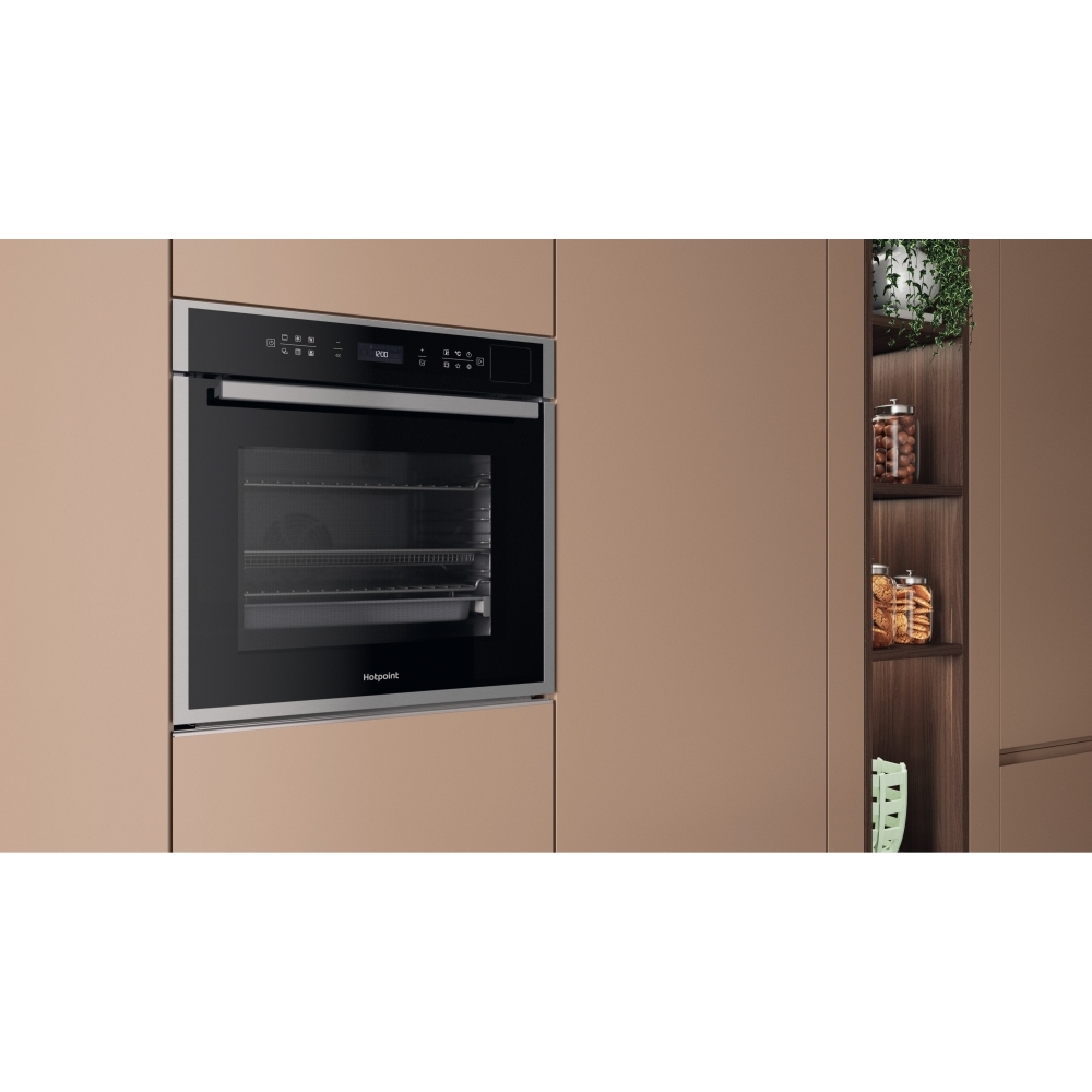 Hotpoint HOI6A8PT1SXUK Built-In Electric Single Oven with Pyrolytic Cleaning, Stainless Steel, A+ Rated