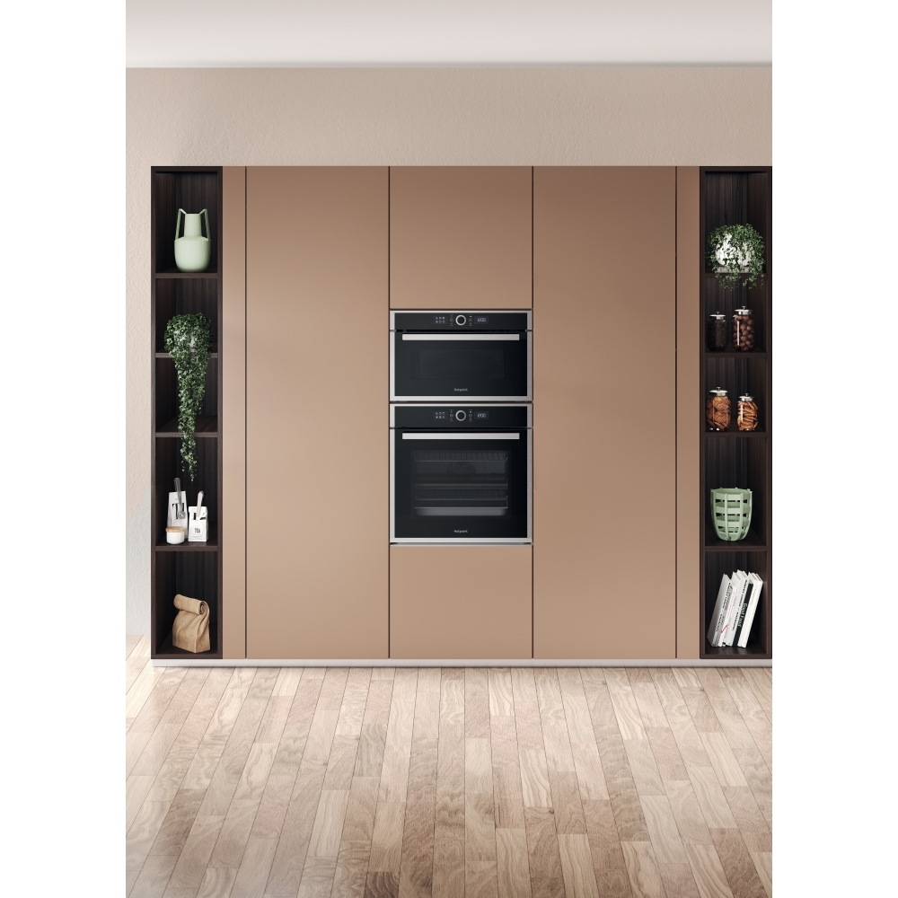 Hotpoint HMD44MXUK Built-In Microwave with Grill, Stainless Steel